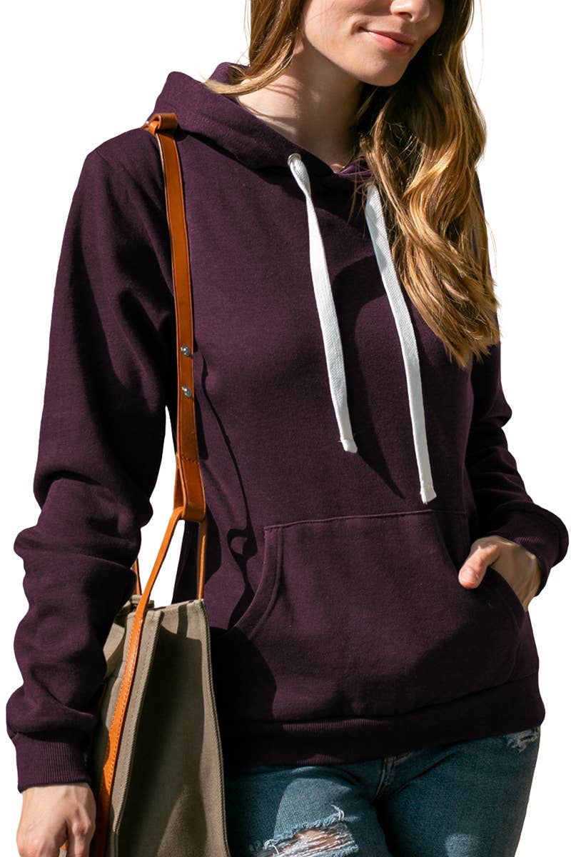 AWOHOL193_Basic Lightweight Pullover Hoodie