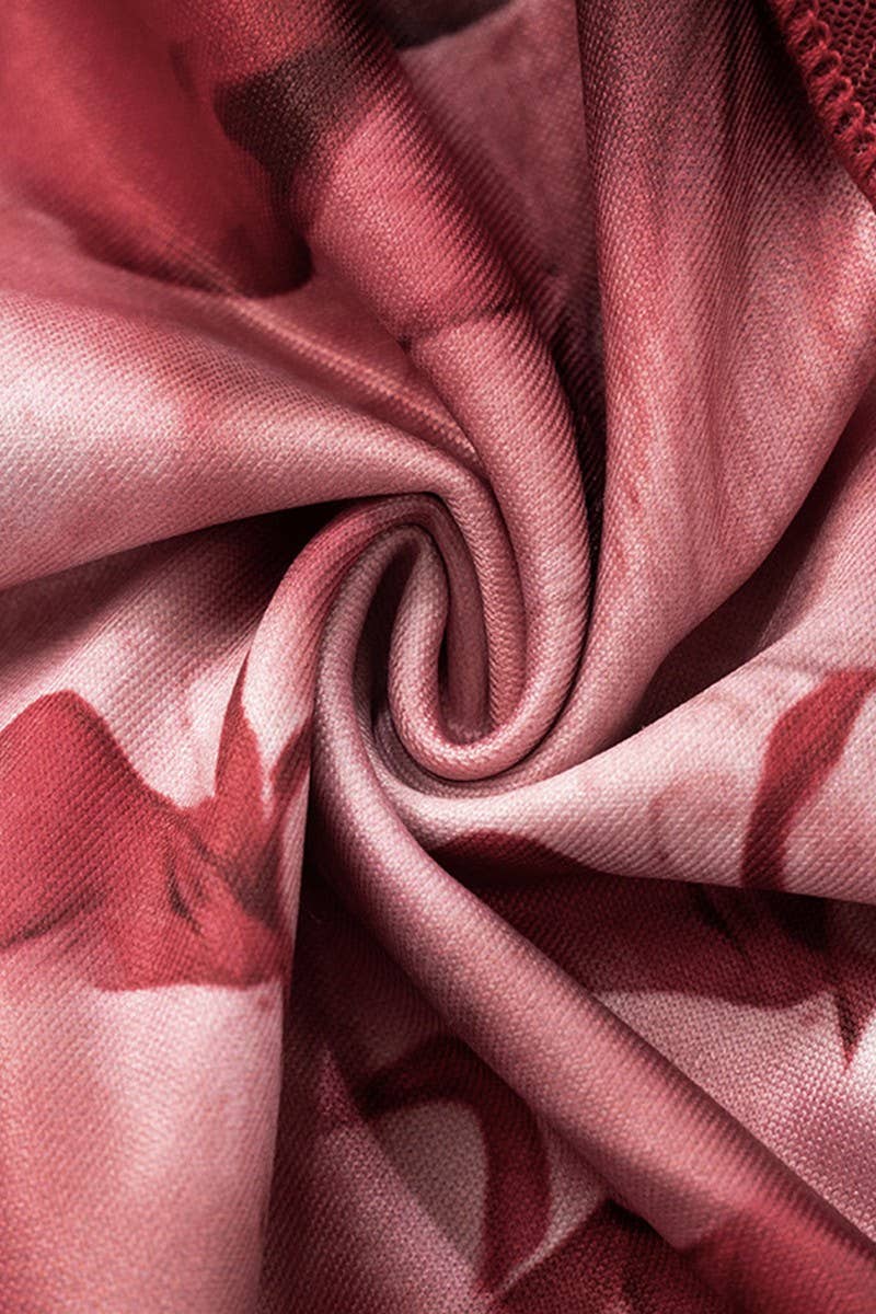 CWDSD10502_HALTER NECK RUFFLE TRIM BODYCON DRESS