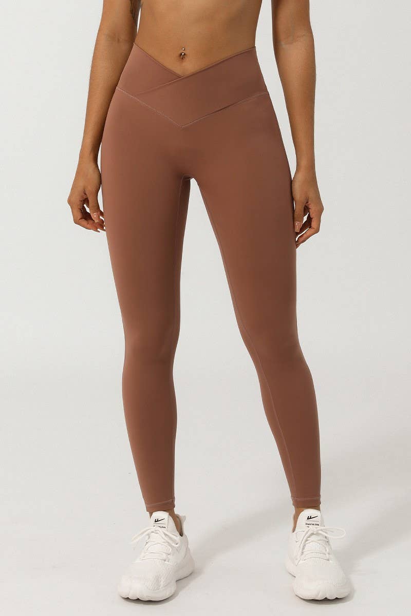 CWBLP1229_CROSS V-SHAPED YOGA FITNESS QUICK-DRYING PANTS