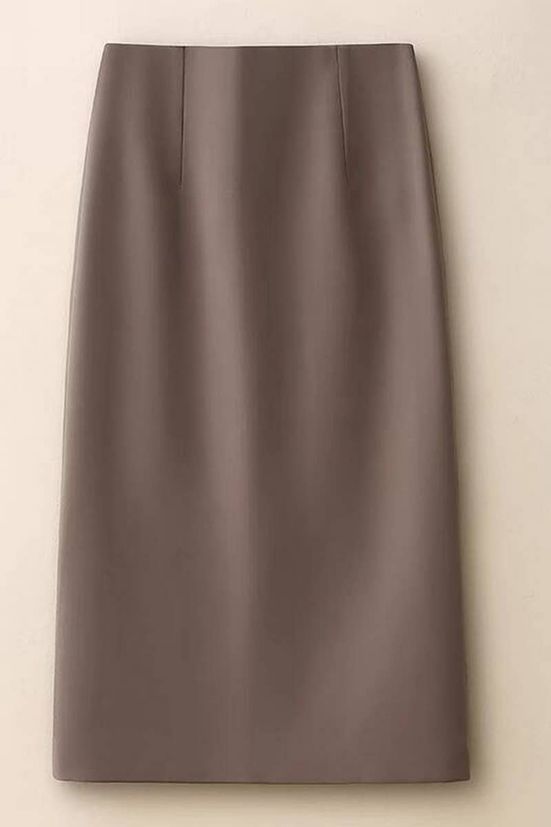 CWBLS00689_SPRING AND AUTUMN SLIT HIGH WAIST A-LINE SKIRT