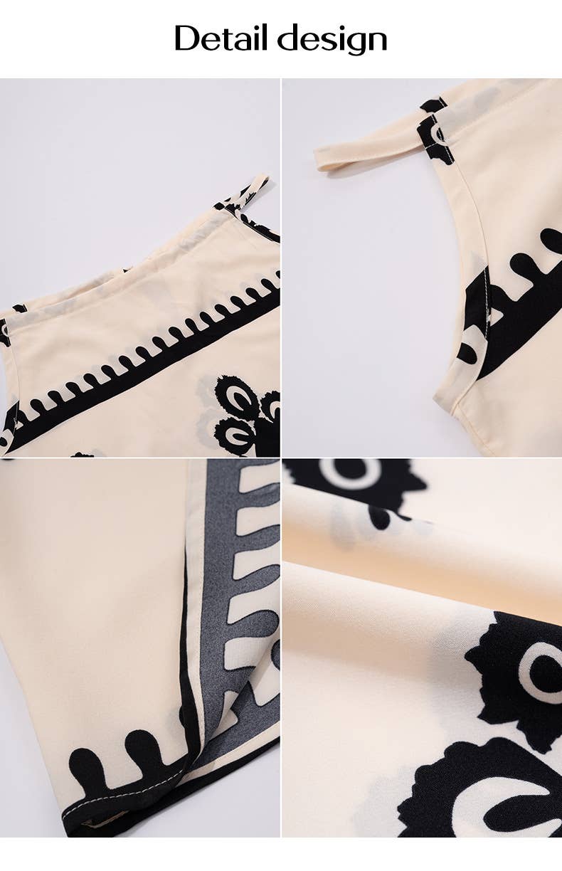 Boho Colorblock Halter Sleeveless Vacation Dress