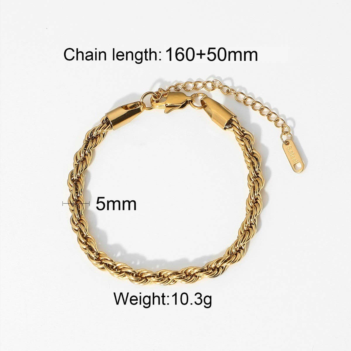 Titanium Steel Cuban Link Chain Bracelet