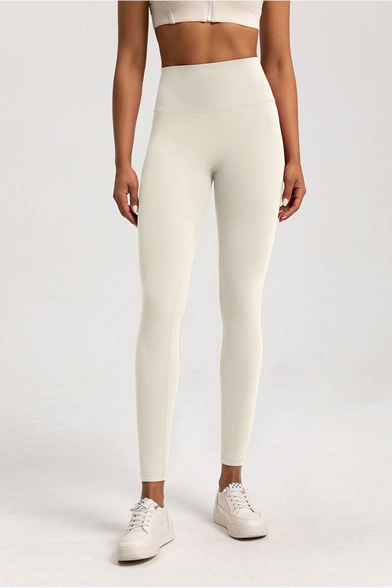 CWBLP1500_SOLID COLOR HIP-LIFTING THICKENED FITNESS PANTS