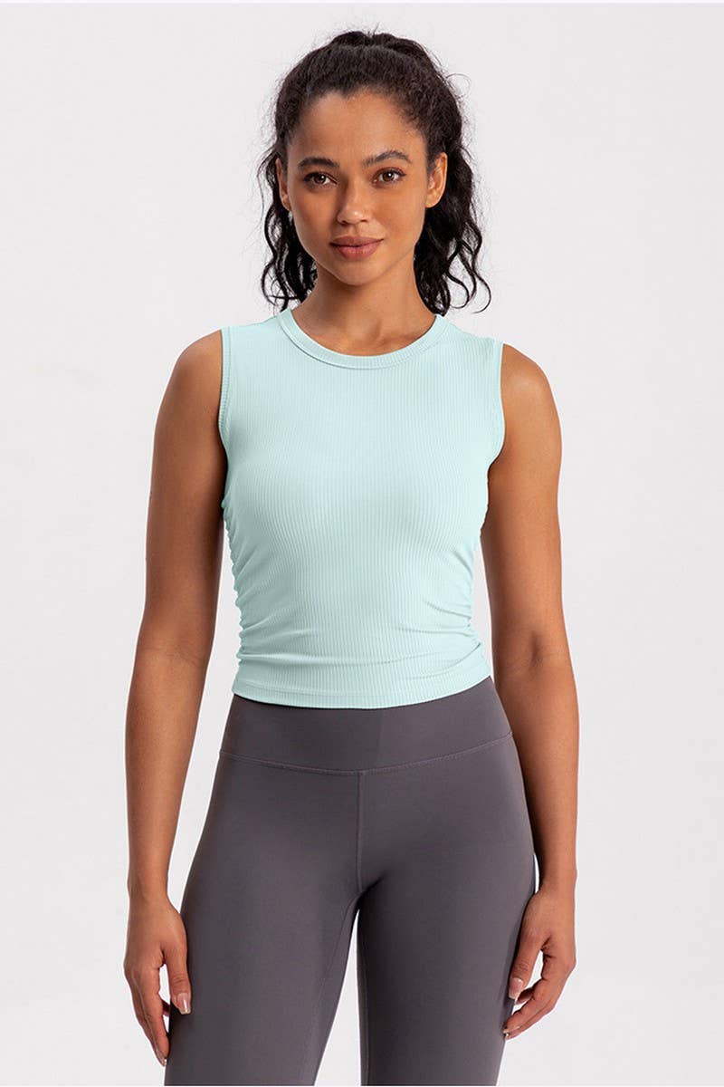 CWTBLSL0581_SOLID COLOR SPORTS FITNESS RUNNING VEST