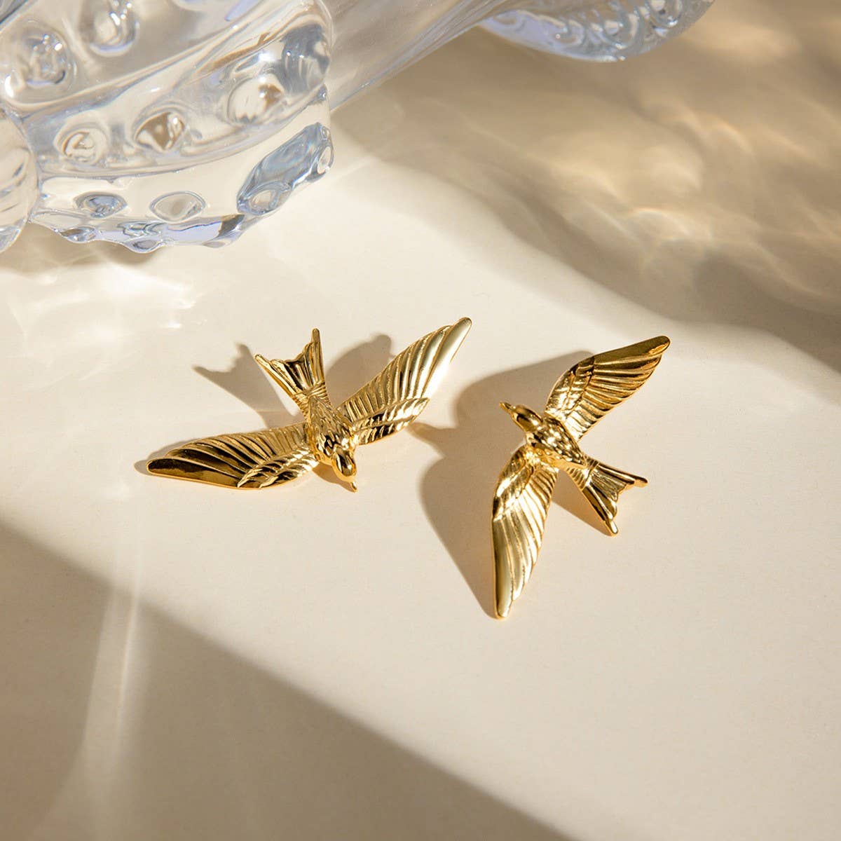 SIMPLE 18K GOLD STAINLESS STEEL EARRINGS