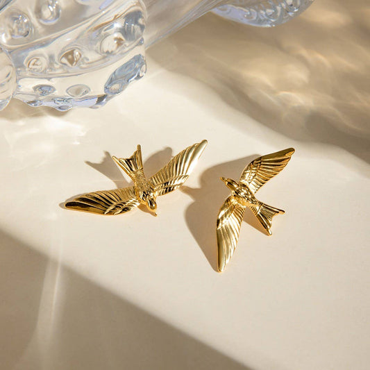 SIMPLE 18K GOLD STAINLESS STEEL EARRINGS