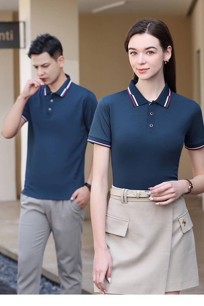 CWTBLS02418_SOLID COLOR COLLARED WORK POLO SHIRT