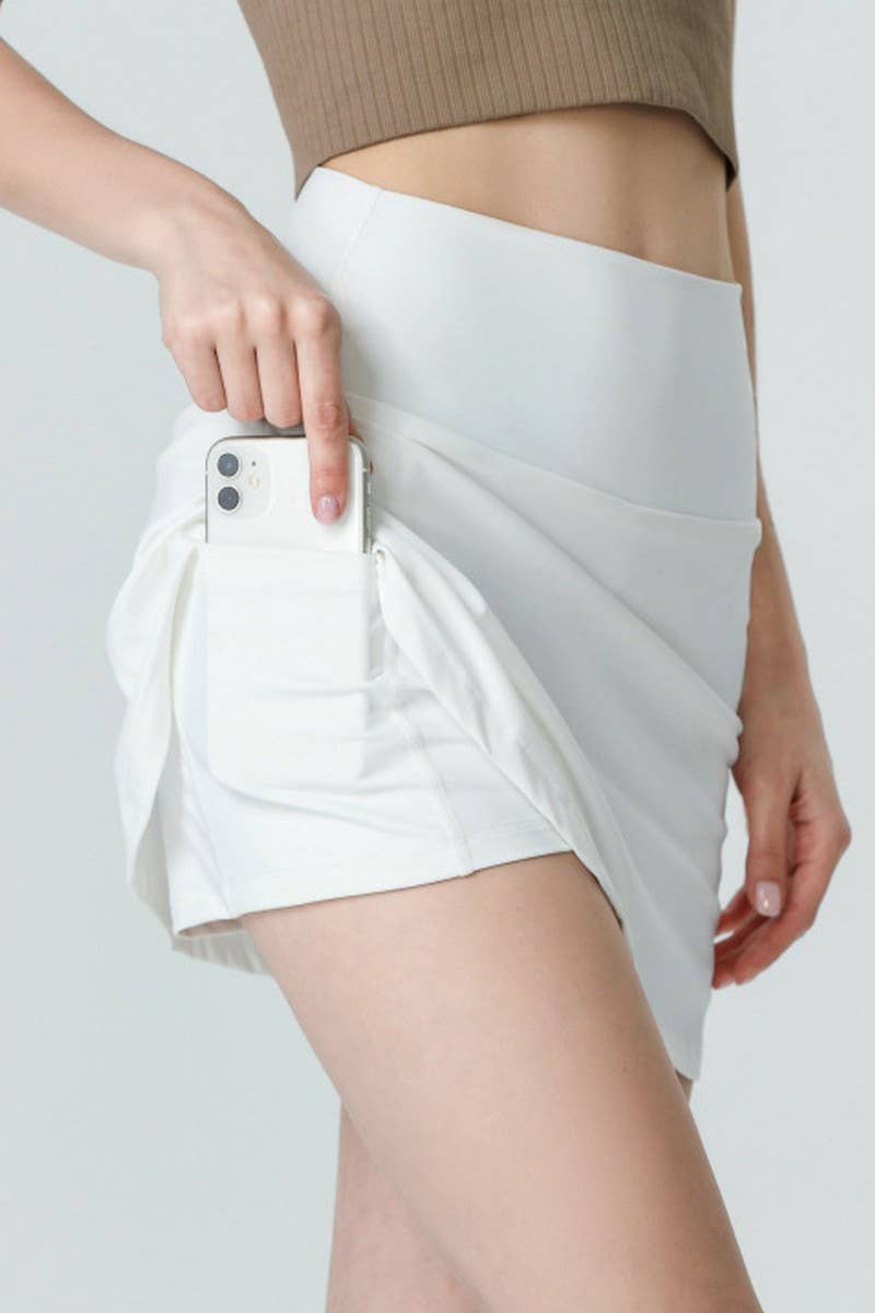 CWBSS0170_HIGH WAISTED ANTI SLIP YOGA FITNESS SKIRT