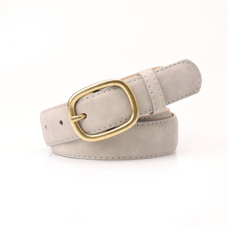 Fashionable retro trendy bronze pin buckle belt