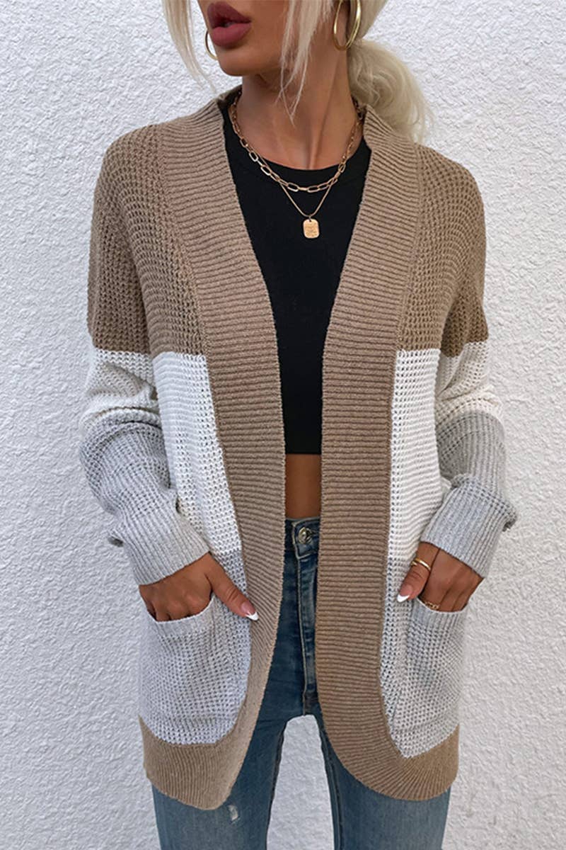 CASUAL SWEATER COLOR SWEATER CARDIGAN COAT
