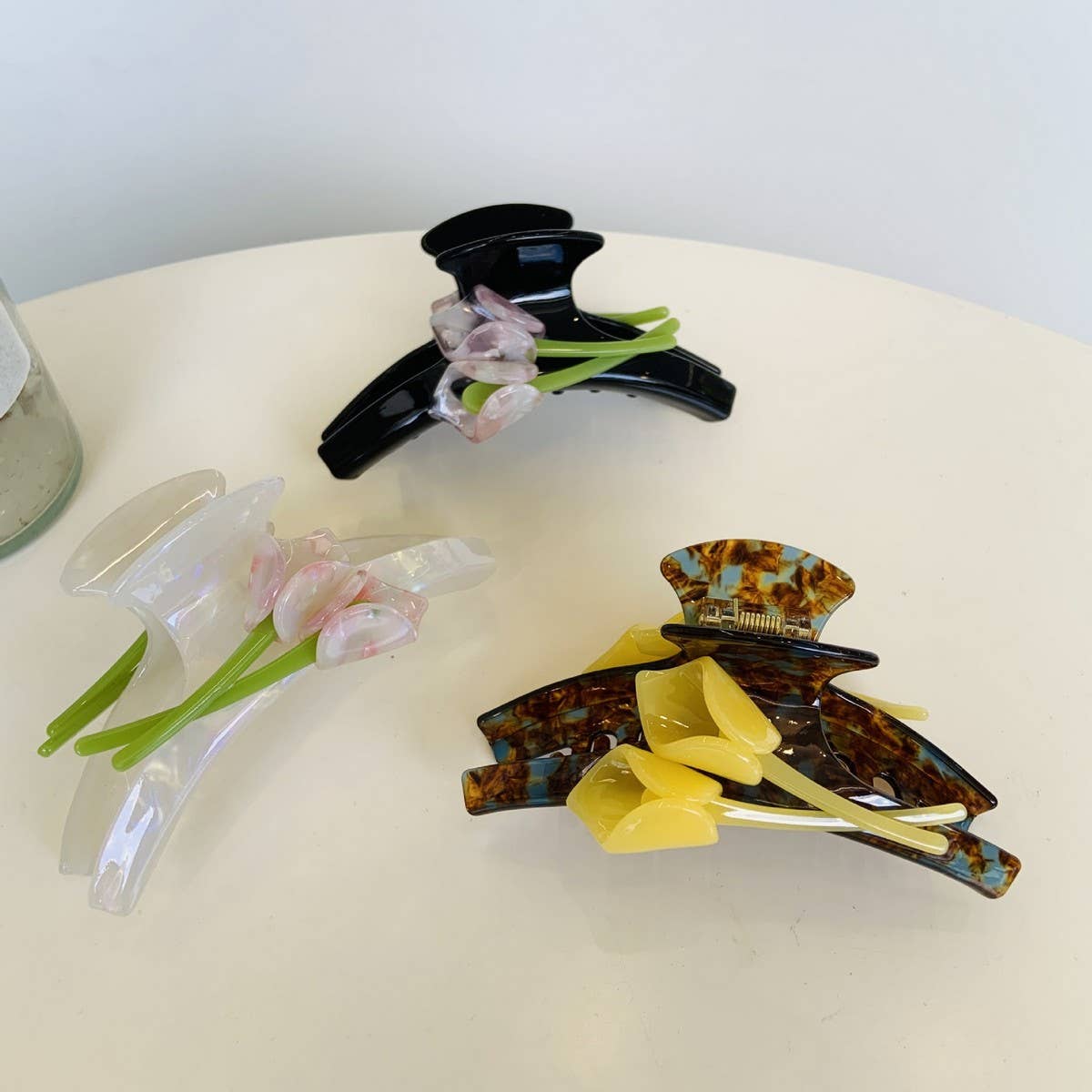 CWAHA1517_CALLA FLOWERS WITH FRENCH TEMPERAMENT HAIR CLIP