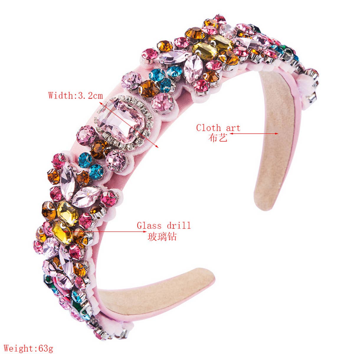 FASHION RETRO DIAMOND HEADBAND_CWAHA1981