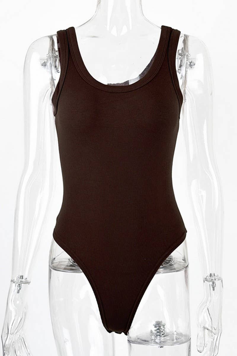 CWSJS1374_SUMMER TIGHT SEXY ROUND NECK SLEEVELESS JUMPSUIT