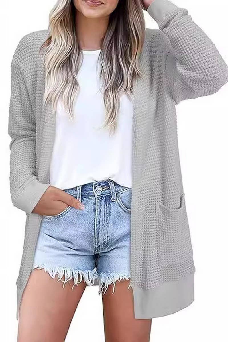 CWOCAL1001_LOOSE CASUAL KNITTED CARDIGAN JACKET