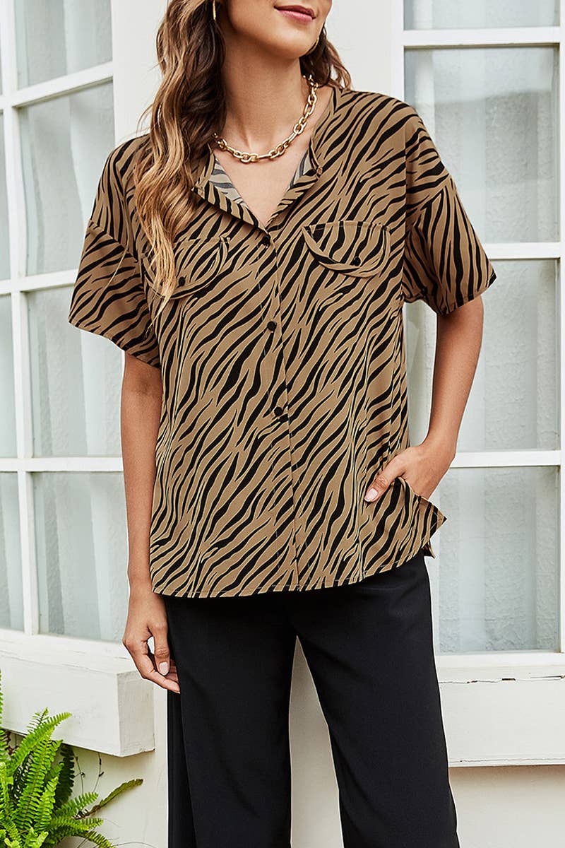 CWTTS1425_FASHION LOOSE HEM SLIT CASUAL T-SHIRT