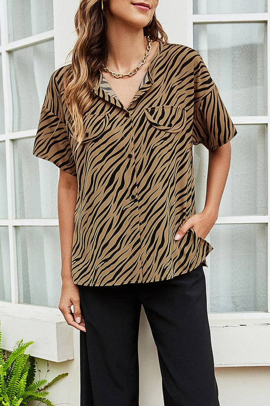 CWTTS1425_FASHION LOOSE HEM SLIT CASUAL T-SHIRT