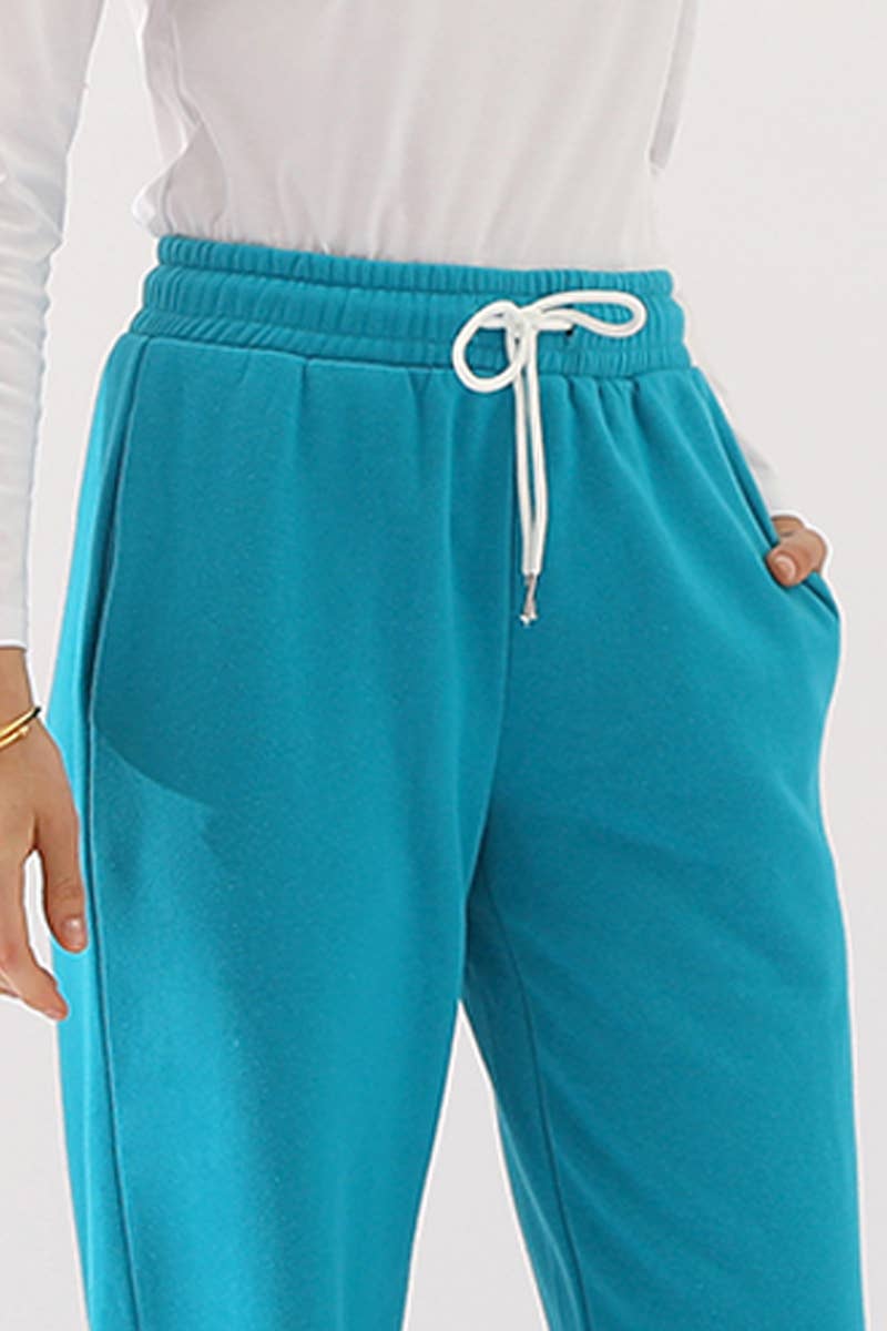CWBLP268_HIGH WAISTED STRAIGHT WIDE LEG LONG SWEATPANTS