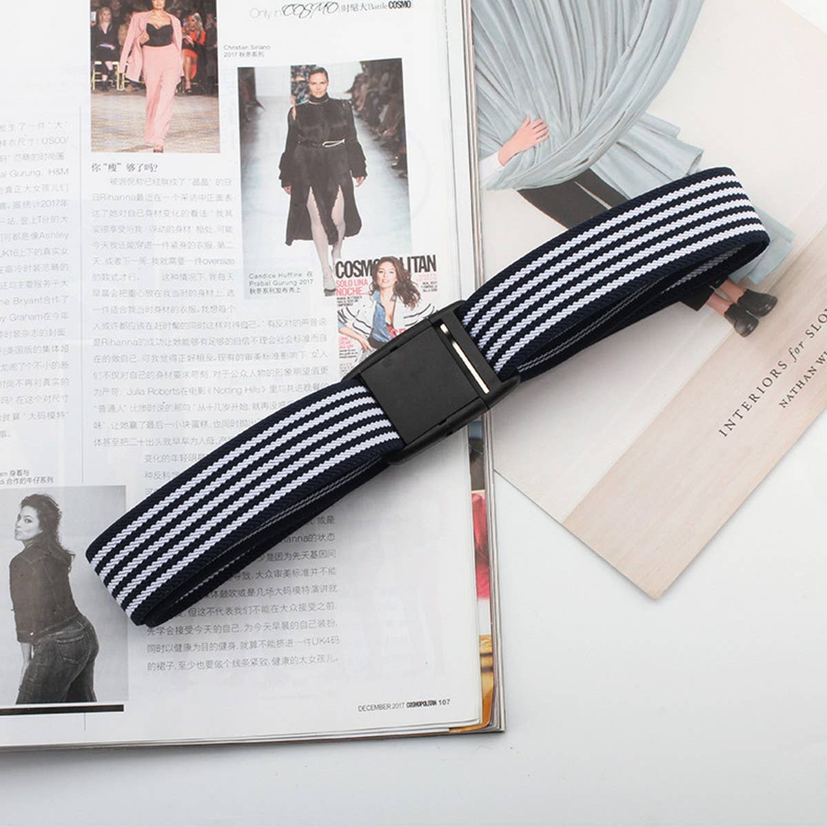 CWABE0551_PLASTIC BUCKLE ELASTIC BELT