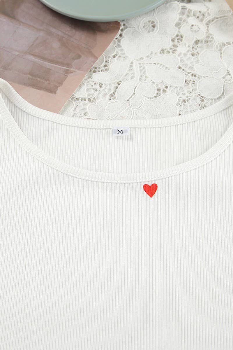 CWSPJ0211_HEART PRINT LONG SLEEVE SHORTS PAJAMA HOME SET