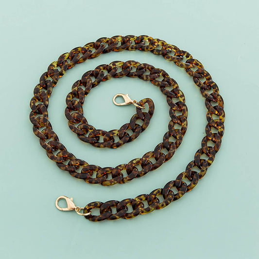 47.24"Acrylic Leopard Print Bag Chain,Phone Strap_CWMM5094