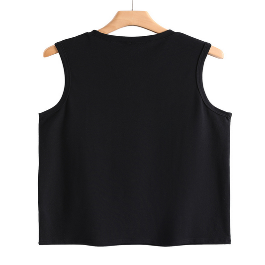 Women?™s Casual Loose Fit Tank Top, Minimal Style_CWTTSL0418