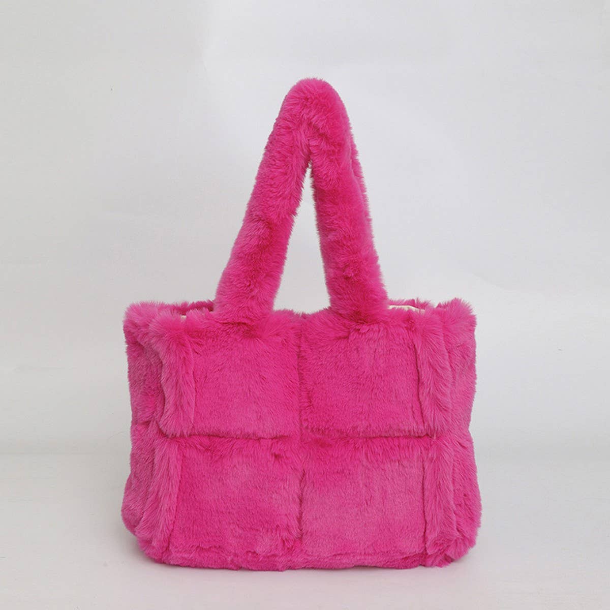 Plush Fur Tote Bag Women Large Shoulder Handbag_CUAB00551