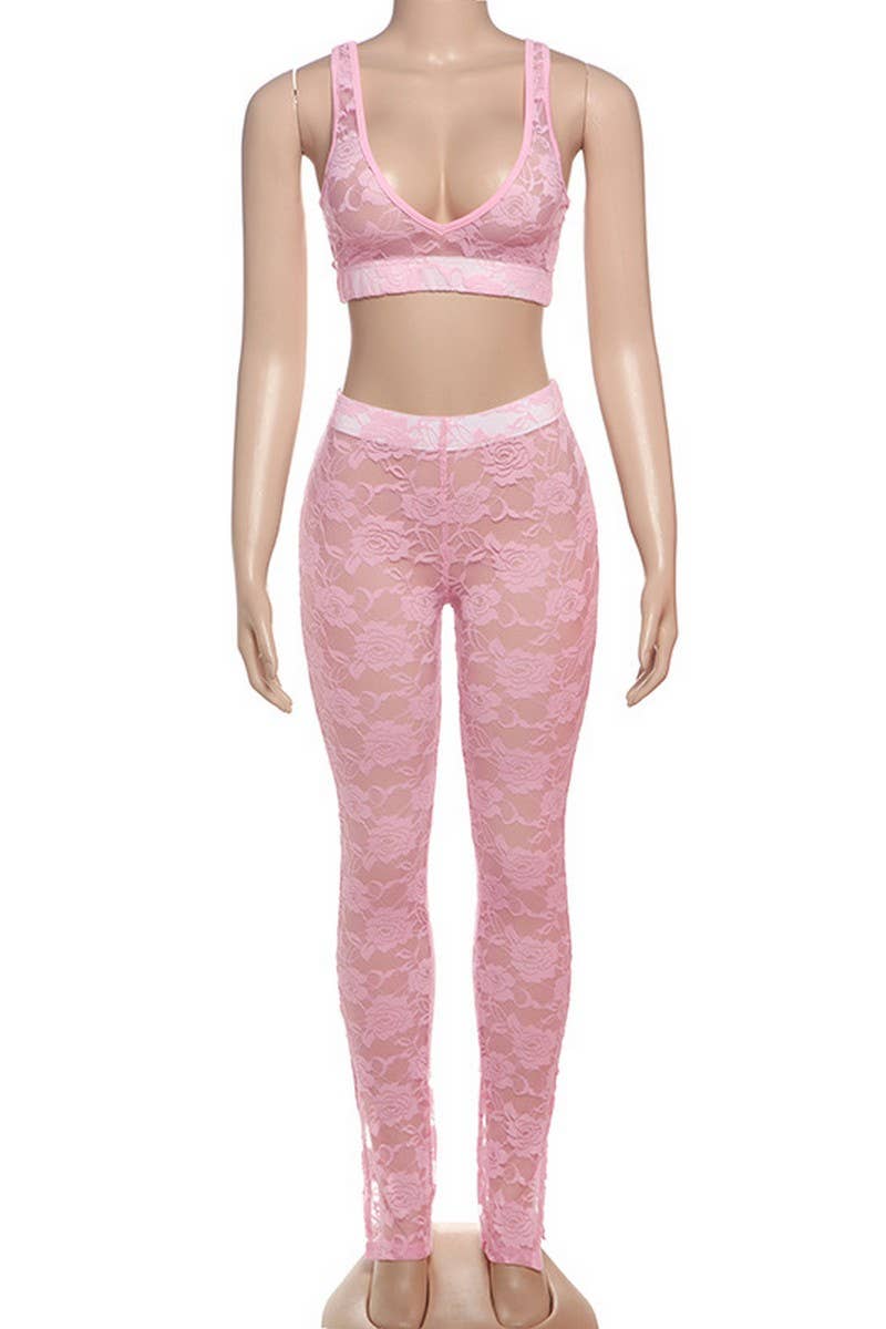 CWSS1287_SEXY BRA-STRAP LACE SUSPENDER TROUSERS SUIT