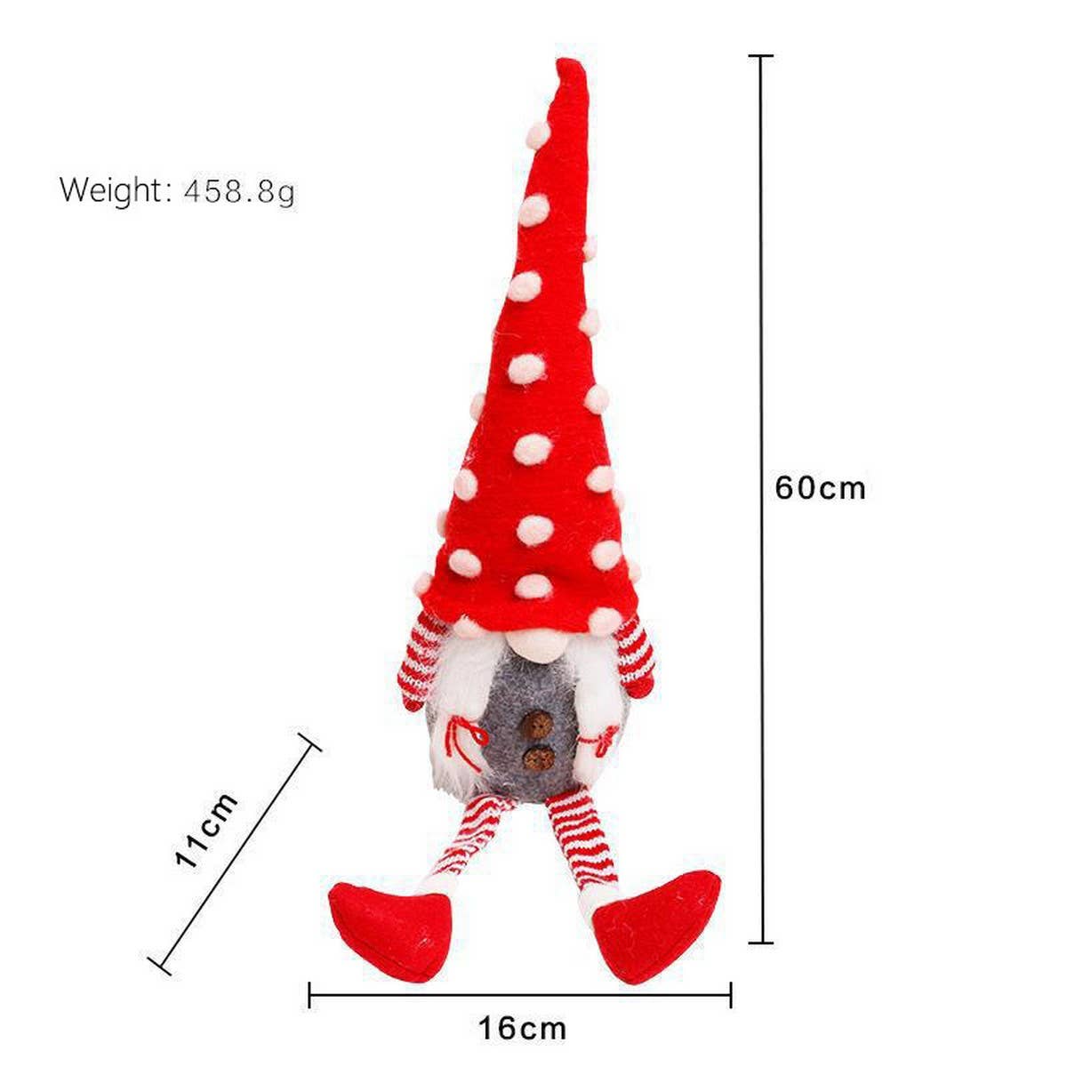 Plush Red Hat Faceless Gnome Christmas Doll_CWAJE05402