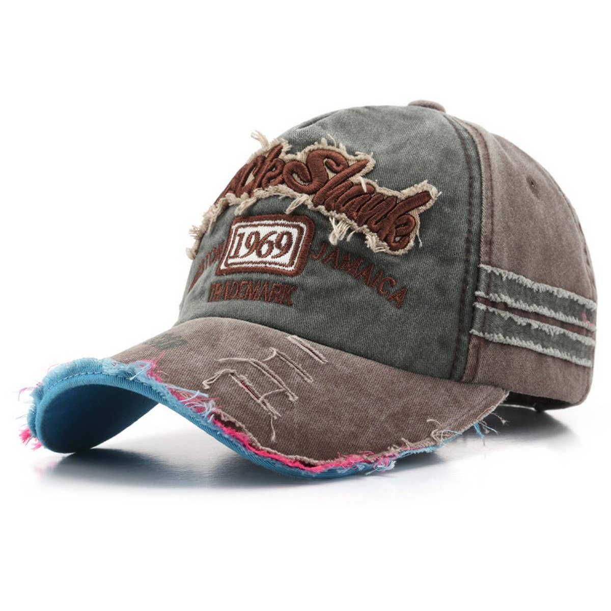 Vintage 1969 Distressed Embroidered Baseball Cap CWAH1259