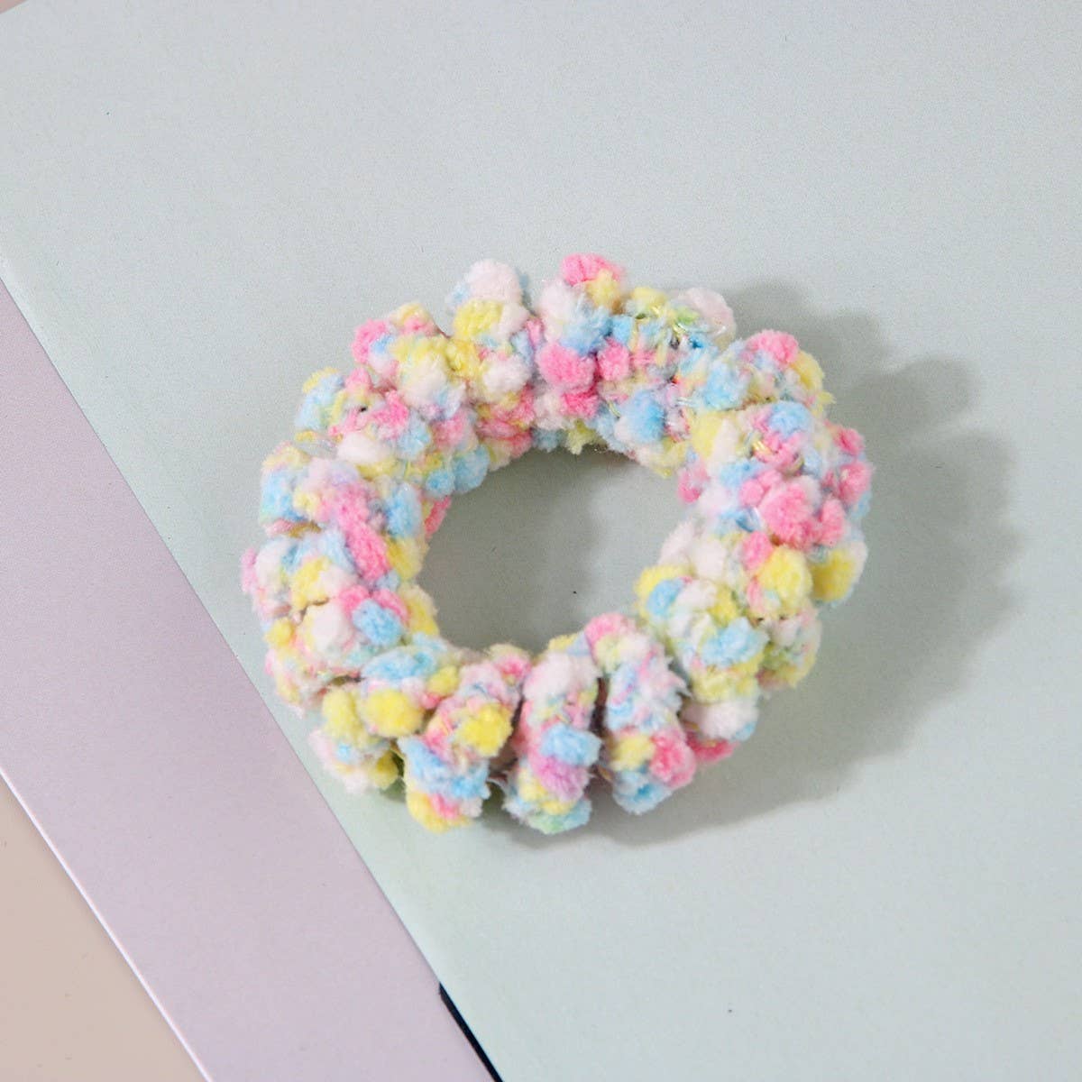 CWAHA07439_FUZZY TELEPHONE CORD HAIR TIE FOR WOMEN