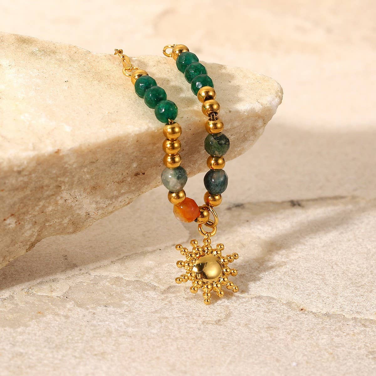 NEW FASHIONABLE NATURAL STONE PENDANT NECKLACE