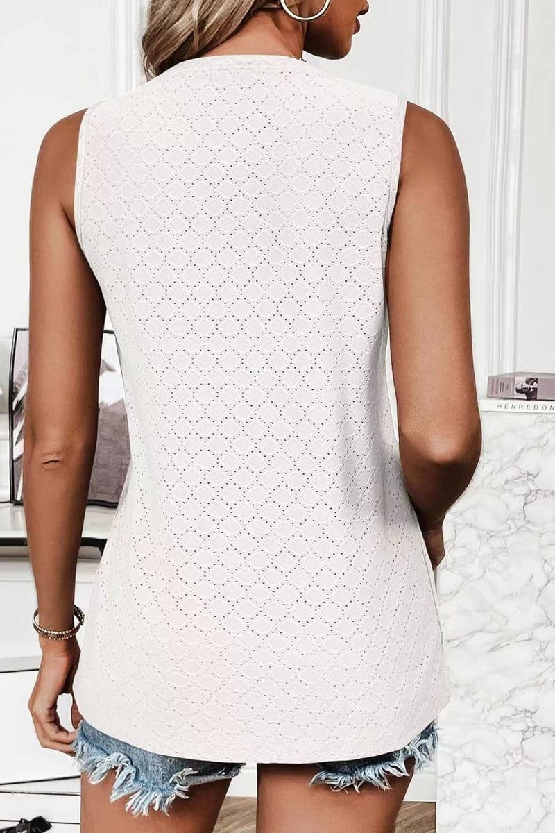 CWTTSL0232_Round Neck Sleeveless Knit Top