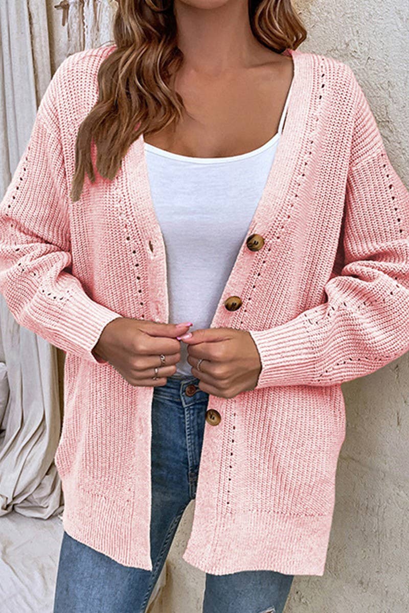 CWOSWL1723_Button Down Long Sleeve Casual Cardigan Sweater