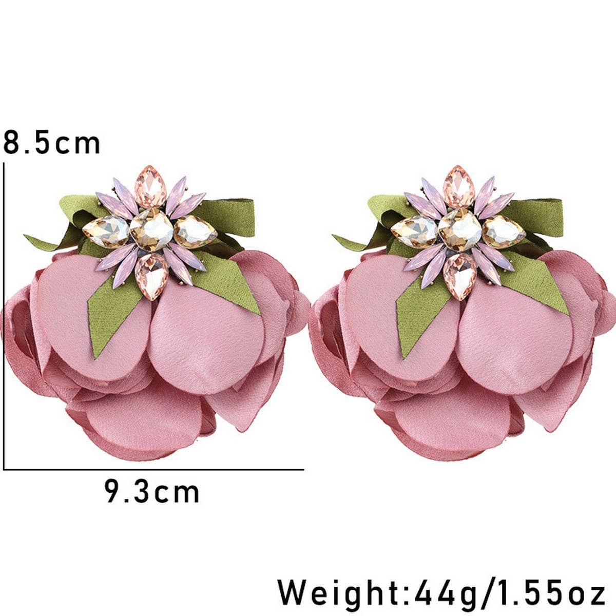 Handmade Starfish Floral Rhinestone Earrings