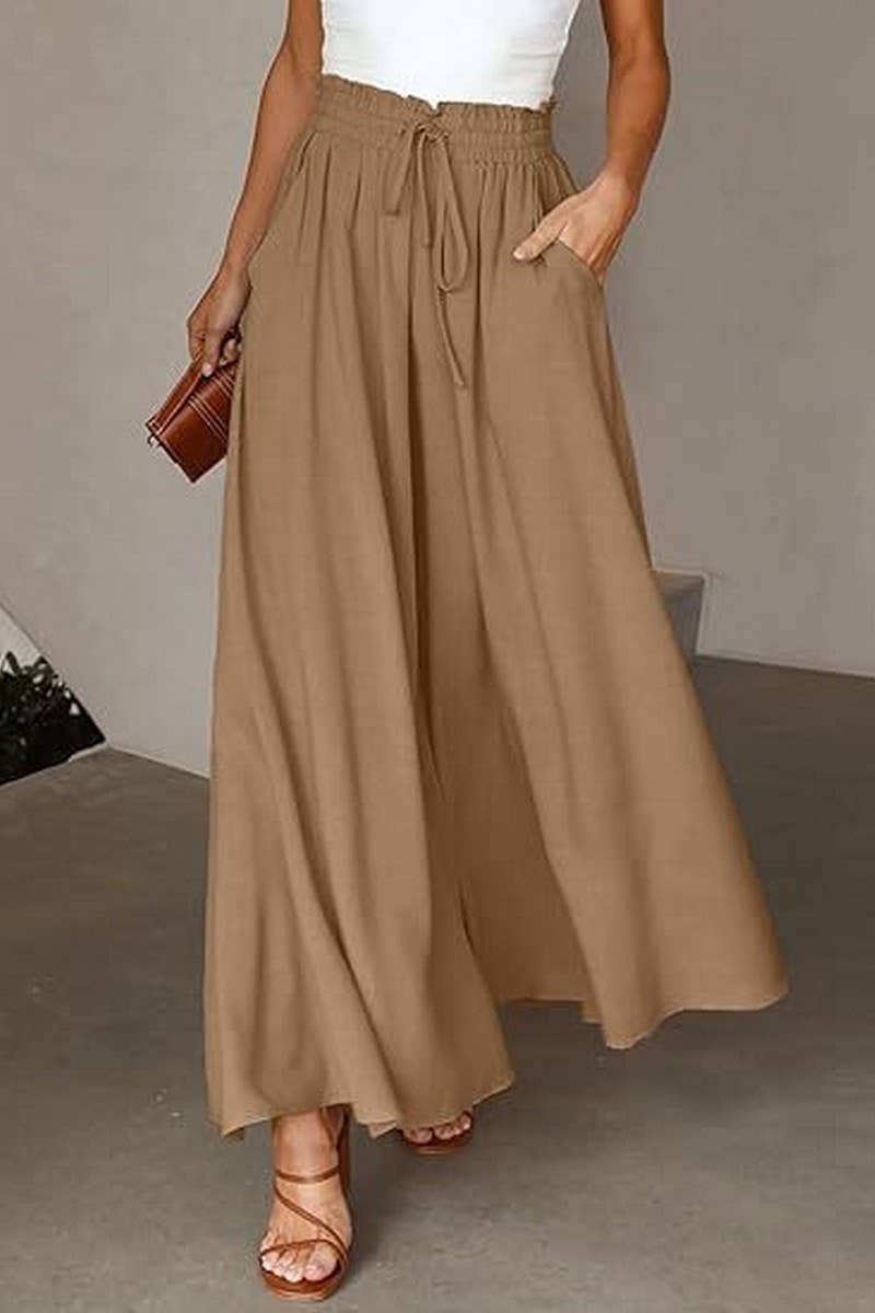 CWBLP1961_HIGH WAIST COTTON LINEN WIDE LEG CULOTTES