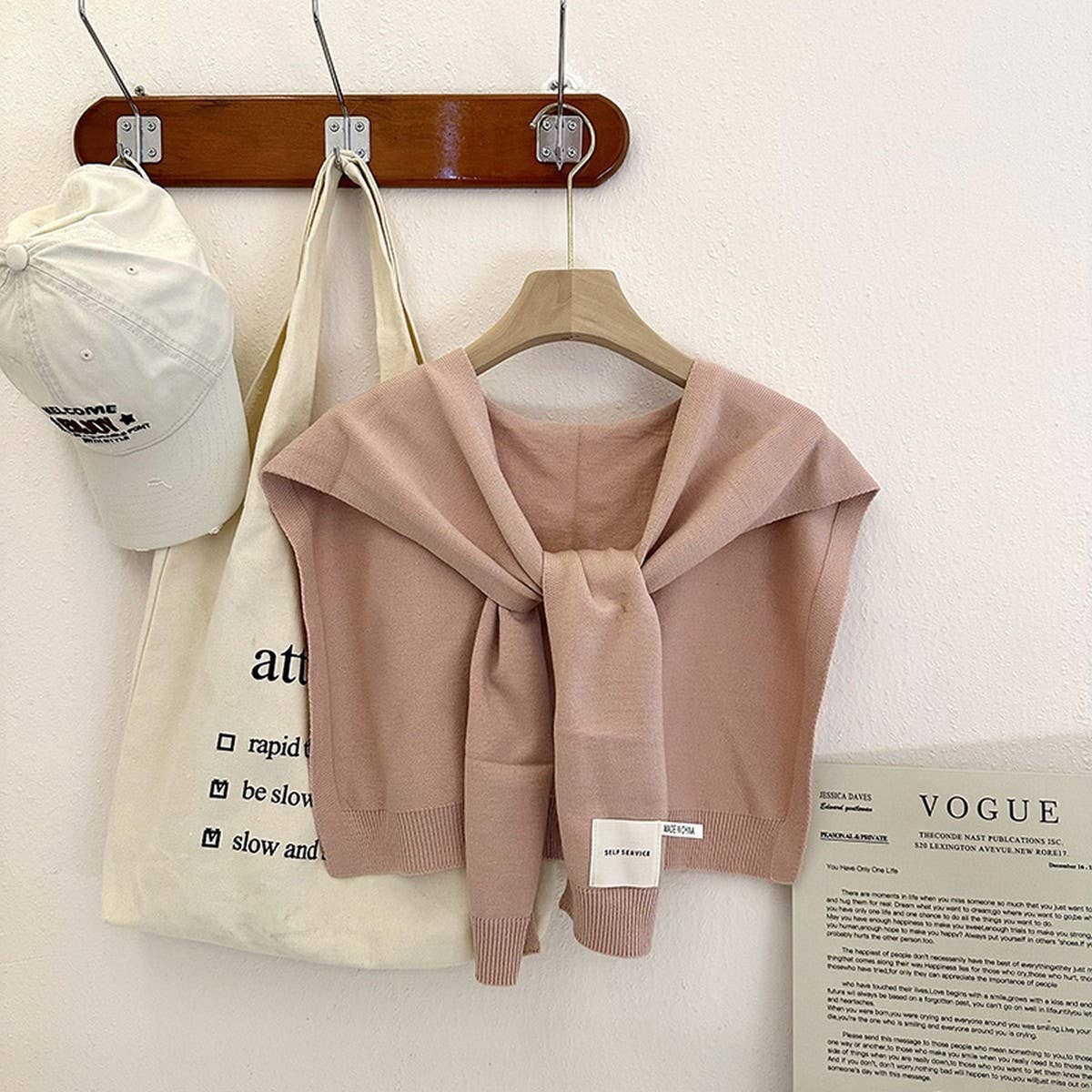 Solid Color Knitted Knotted Shawl??œCasual & Cozy _CWASC0757