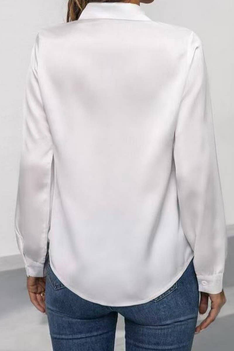 CWTBLL3865_DRAPE ANTI-WRINKLE SATIN SILK COMMUTER SHIRT