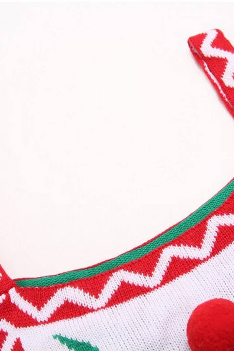 CWSJS0993_CHRISTMAS SNOWFLAKE KNITTED JUMPSUIT