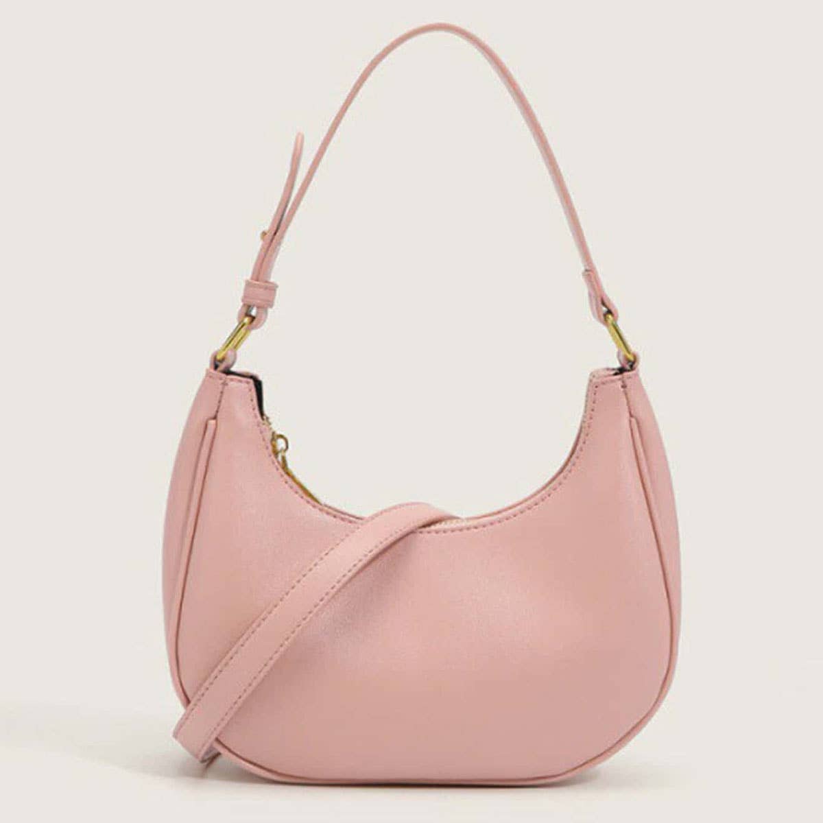 CWAB4835_SIMPLE CASUAL CRESCENT-SHAPED SHOULDER HANDBAG