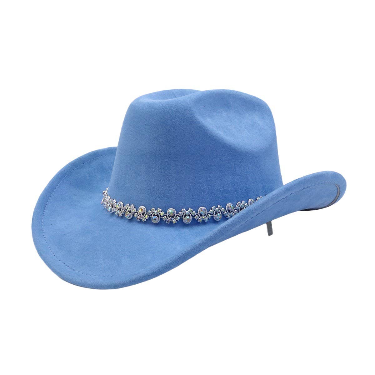 Soft Suede Fedora Hat Western Cowboy Style_CWAH04419