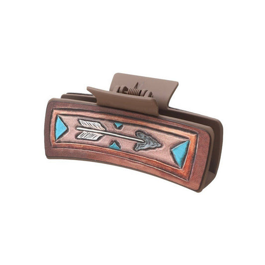 WESTERN RETRO LEATHER HAIR CLAW CLIPS_CWAHA0598