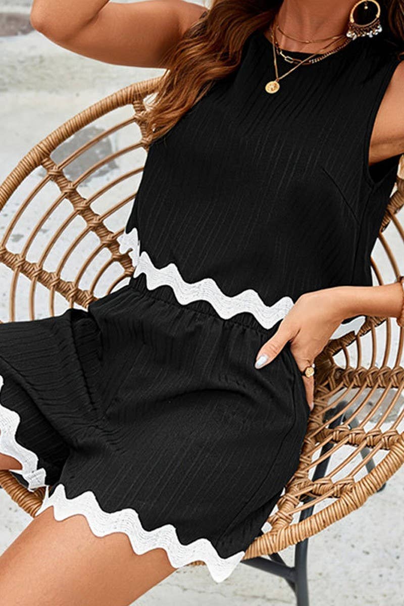 CWSS1125_SUMMER CONTRAST LACE TWO-PIECE