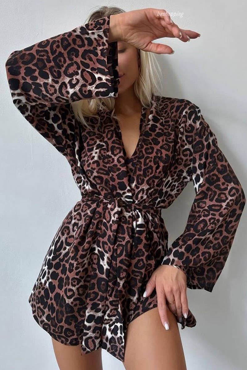 CWSPJ0331_LEOPARD PRINT UNDERWEAR SHORTS PAJAMA SET