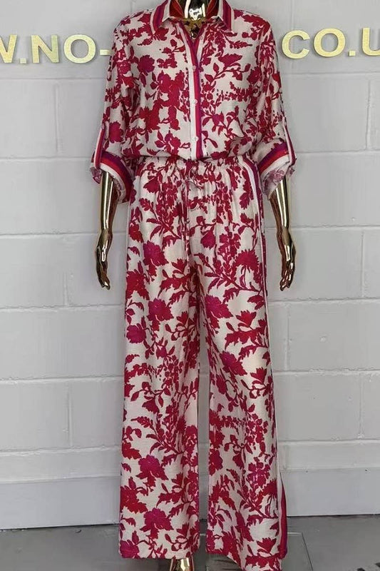 CWSTB2013_FLORAL BUTTON UP SHIRT AND SHORTS SET