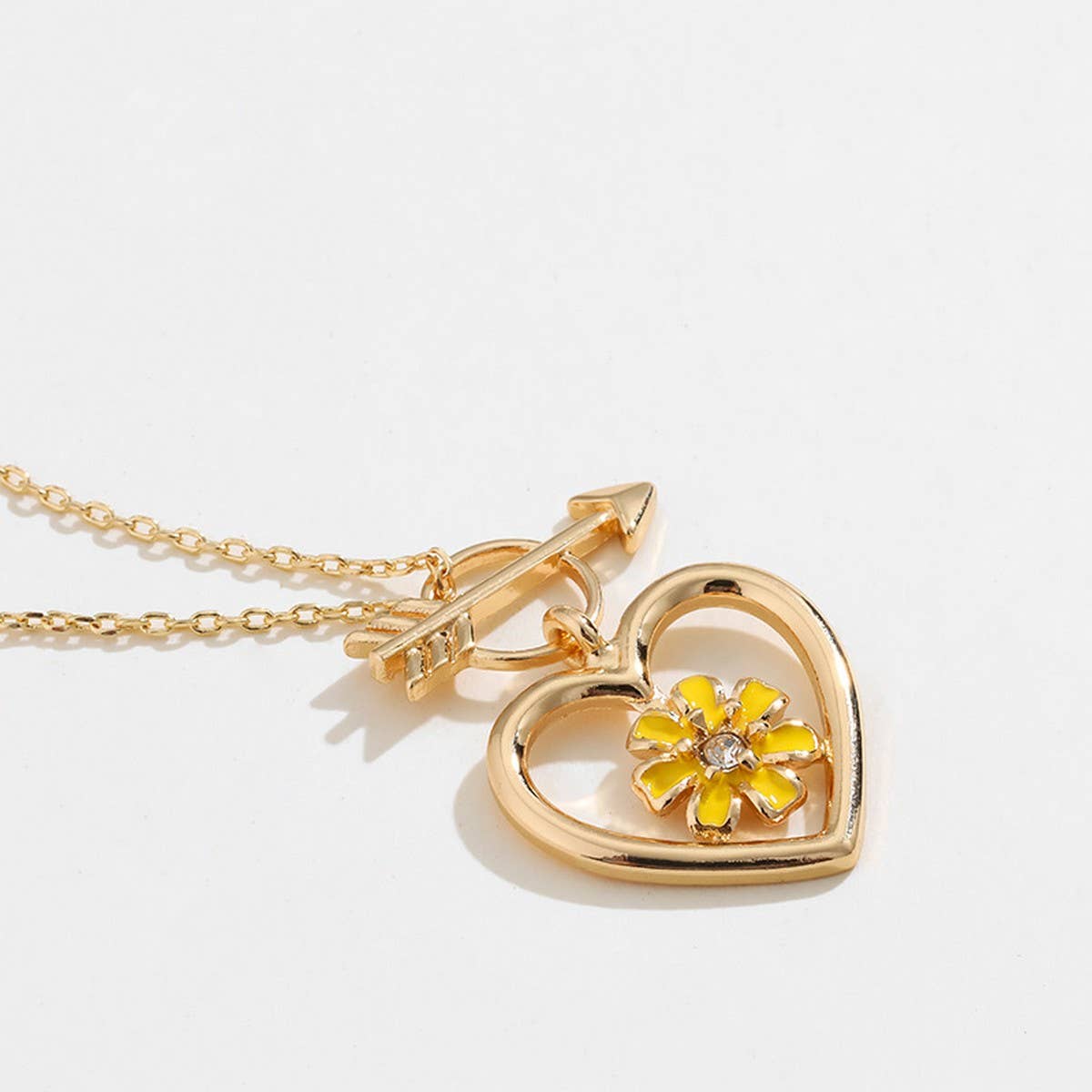 NEW ANGEL SWORD LOVE FLOWER NECKLACE FOR WOMEN