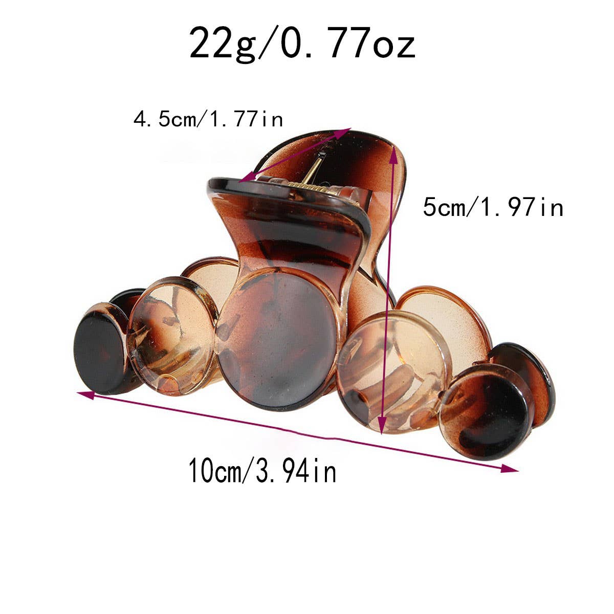 CWAHA07442_FIVE LOOP HAIR CLAW CLIP FOR WOMEN UPDO