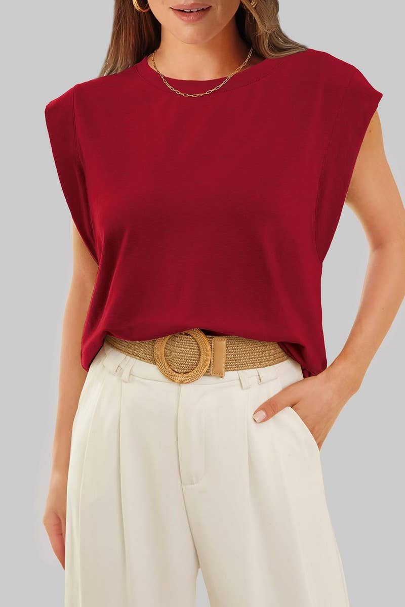 CWTTS1352_SUMMER ROUND NECK LOOSE CASUAL VEST TOP