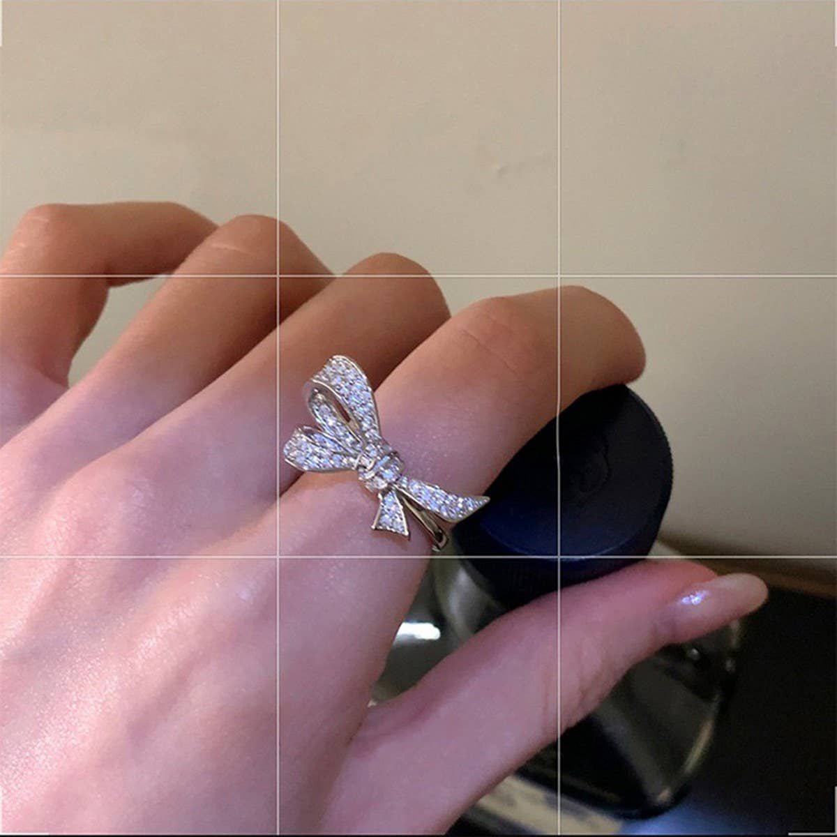 WOMEN'S EXQUISITE MICRO-INLAID ZIRCON OPEN RING