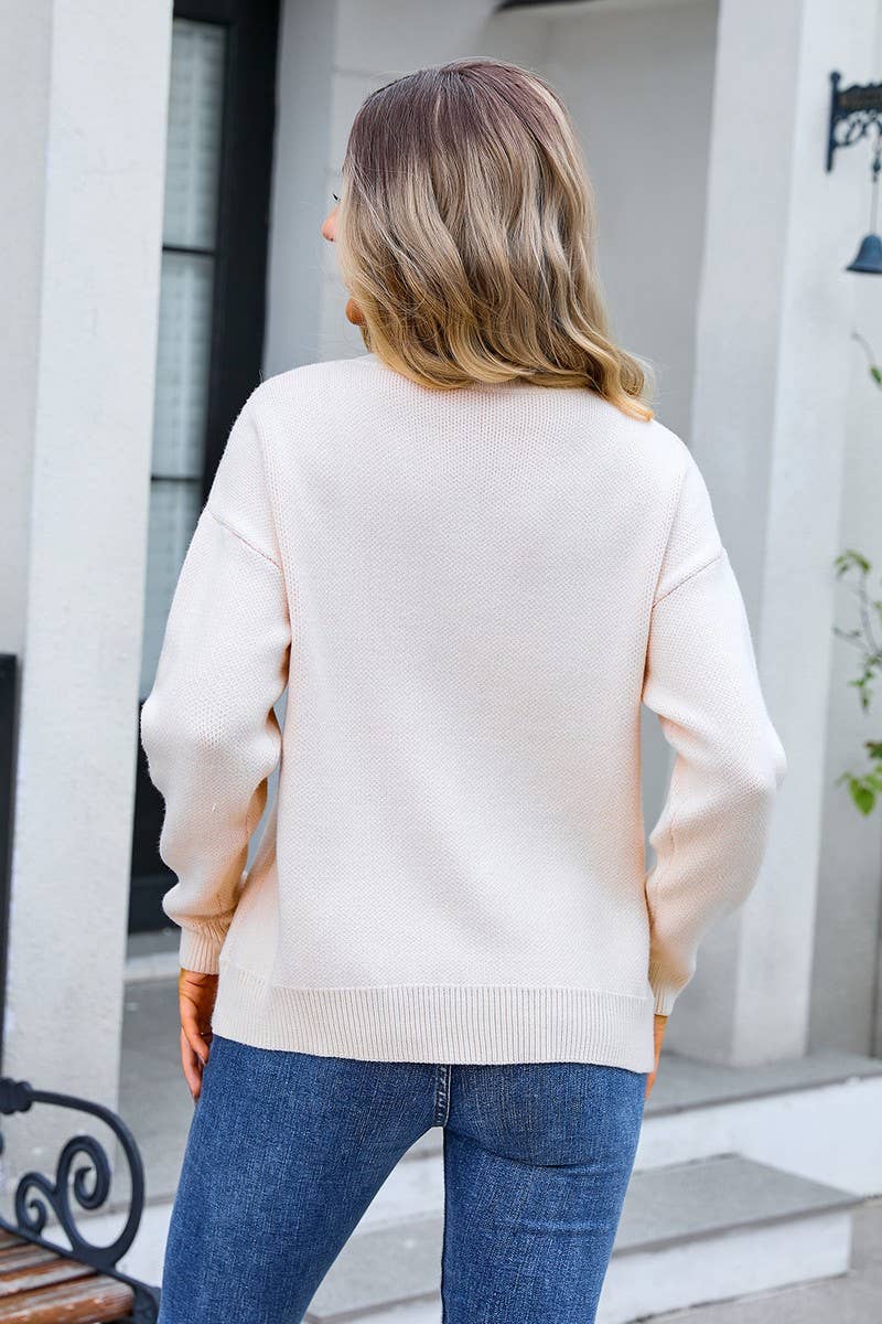 CWOSWL3101_BOW COLORBLOCK PULLOVER SWEATER