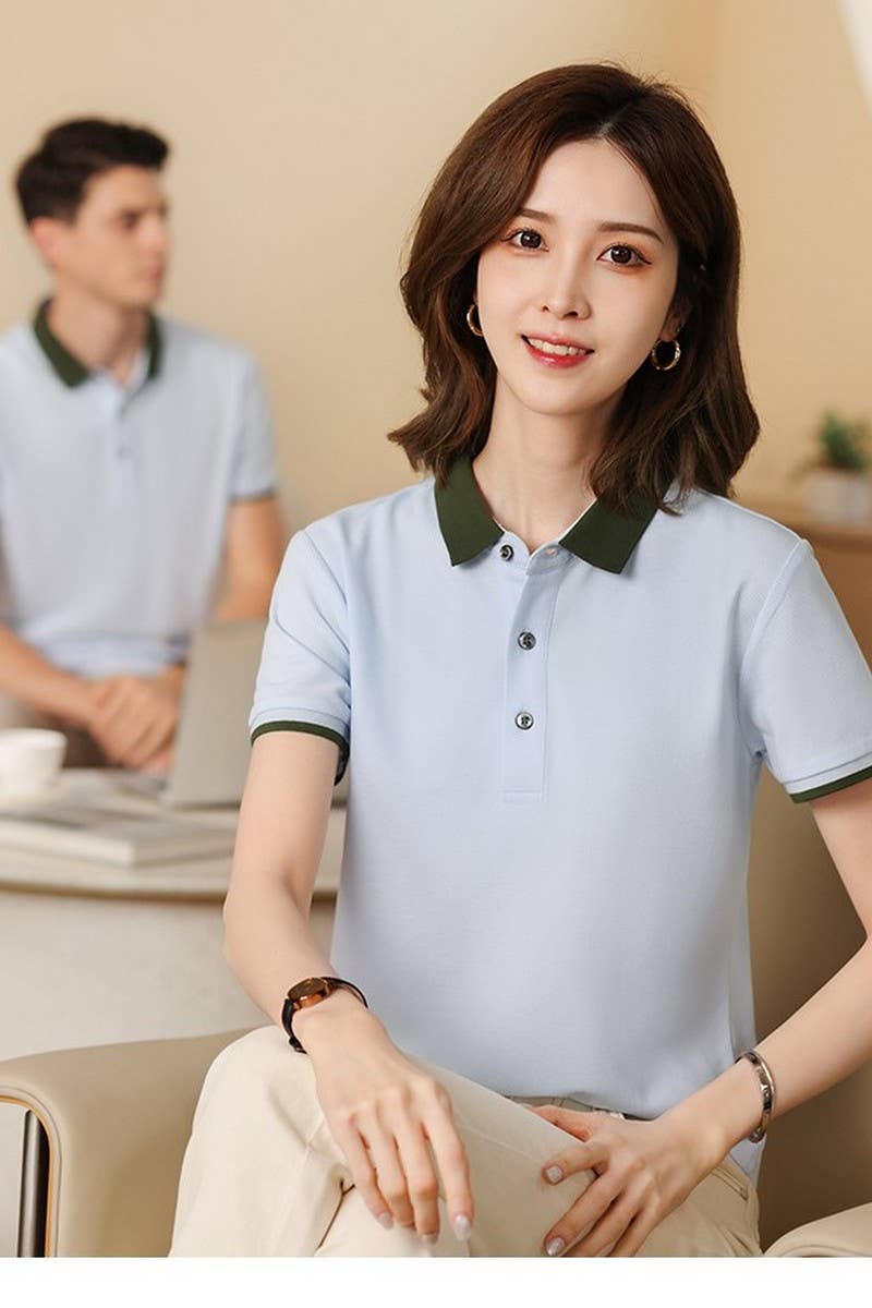 CWTBLS02433_CUSTOM SHORT SLEEVE POLO WORK SHIRTS